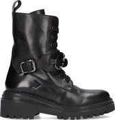 Laura Bellariva 7300ab Veterboots - Laarzen Met Veters - Dames - Zwart - Maat 39