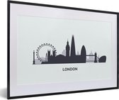 Fotolijst incl. Poster - Londen - Skyline - Engeland - 60x40 cm - Posterlijst