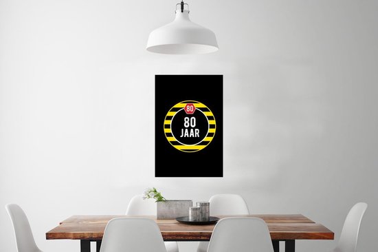 Poster Jubileum - Decoratie - 80 jaar - 40x60 cm