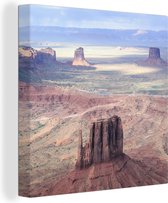 Canvas Schilderij Utah - Bergen - Woestijn - 90x90 cm - Wanddecoratie