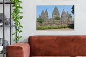 Canvas Schilderij Indonesië - Tempel - Azië - 60x40 cm - Wanddecoratie