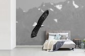 Papier peint - Papier peint photo peint Aigle pour les montagnes - noir et blanc - Largeur 360 cm x Hauteur 240 cm