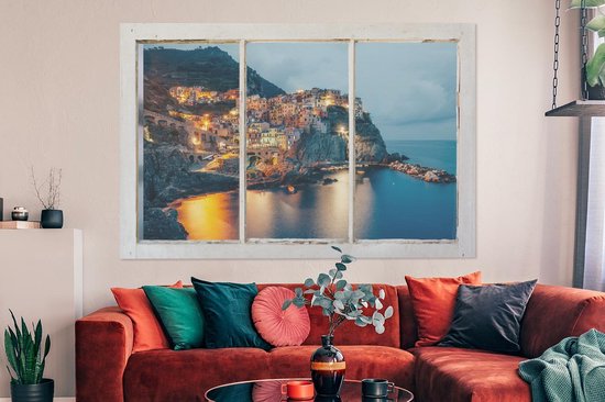 Tableau Toile Transparente - Mer - Italie - 180x120 cm - Décoration murale XXL