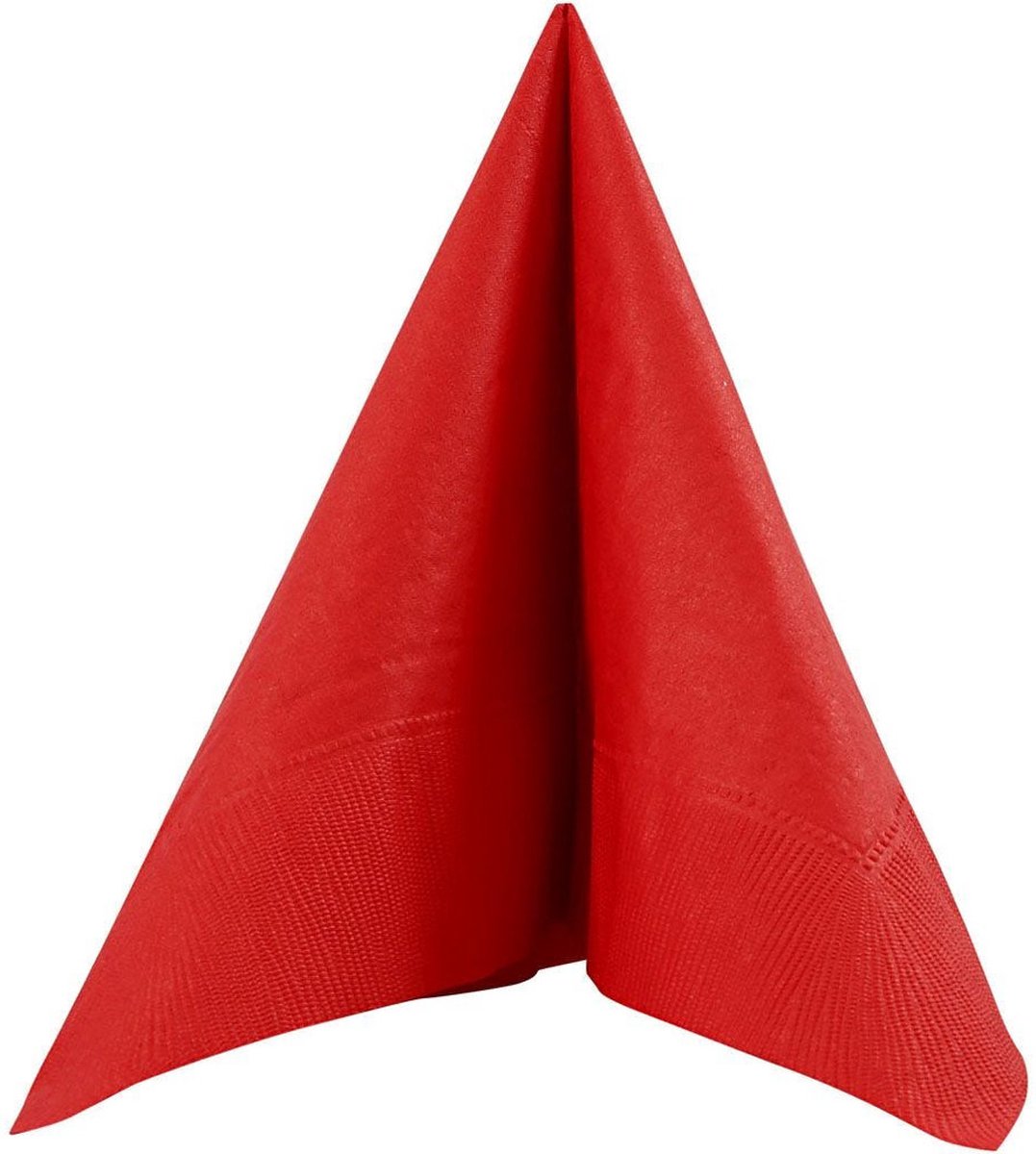 40x Rode servetten van papier 33 x 33 cm - Tafeldecoratie 3-laags papieren wegwerp servetjes