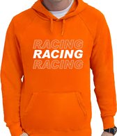 Racing supporter / race fan hoodie / hooded sweater oranje voor heren - race fan / race supporter / coureur supporter M