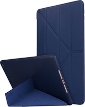 Apple iPad 7 10.2 (2019) Hoes - Mobigear - Origami Serie - Kunstlederen Bookcase - Blauw - Hoes Geschikt Voor Apple iPad 7 10.2 (2019)