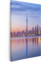 Artaza Canvas Schilderij Toronto Skyline in Canada - 60x90 - Foto Op Canvas - Canvas Print