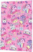 fleecedeken Cupcake meisjes 150 x 100 cm roze