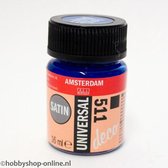Acrylverf Zijdeglans - 511 Kobaltblauw - Deco - Universal Satin - Amsterdam - 16 ml