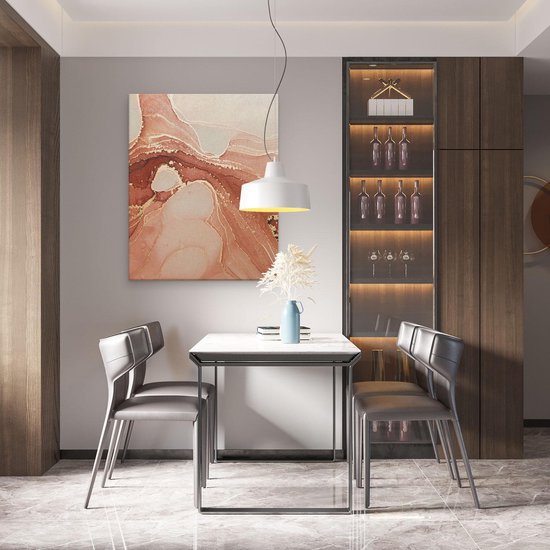 Artaza - Peinture sur Toile - Art Abstrait en Marbre Rose - 80x100 - Groot - Photo sur Toile - Impression sur Toile