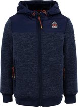 J&JOY - Sweater Mannen Ontario Forest Navy Knitted & Bonded