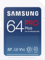 Samsung geheugenkaart - SD-kaart - 64 GB - 90 Mb/s (max. write) - Class 10/U3/UHS-I/V30