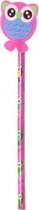 potlood uil meisjes 18 cm roze