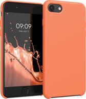 kwmobile telefoonhoesje voor Apple iPhone SE (2022) / SE (2020) / 8 / 7 - Hoesje met siliconen coating - Smartphone case in zomers oranje