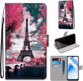 Fonu Boekmodel hoesje Oppo A16 - Oppo A16s - Eiffel toren