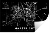 Muurstickers - Sticker Folie - Kaart - Maastricht - Zwart - 30x20 cm - Plakfolie - Muurstickers Kinderkamer - Zelfklevend Behang - Zelfklevend behangpapier - Stickerfolie
