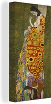 Canvas Schilderij Hoop II - Schilderij van Gustav Klimt - 40x80 cm - Wanddecoratie