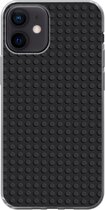 Geschikt voor iPhone 12 hoesje - Afbeelding - Zwart - Siliconen Telefoonhoesje