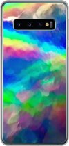 Geschikt voor Samsung Galaxy S10 hoesje - Waterverf - Kunst - Psychedelisch - Siliconen Telefoonhoesje