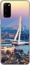 Geschikt voor Samsung Galaxy S20 hoesje - Rotterdam - Skyline - Zonsondergang - Siliconen Telefoonhoesje