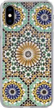 Geschikt voor iPhone X hoesje - Een close up van een Marokkaanse mozaïek - Siliconen Telefoonhoesje