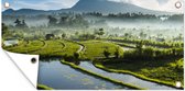 Tuinposter Rijstvelden op Bali - 60x30 cm - Tuindoek - Buitenposter