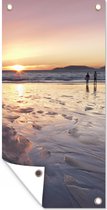 Schuttingposter Strand - Zon - Zee - 100x200 cm - Tuindoek