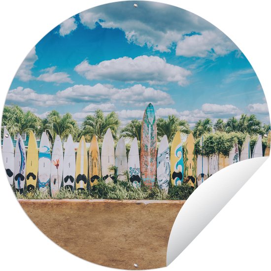 Tuincirkel Surfplanken op een rij - Tuinposter
