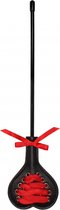 Ouch! Crop Heart Black With Red Lace - Small - Crops