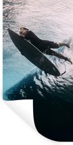 Muurstickers - Sticker Folie - Surfer duikt - 80x160 cm - Plakfolie - Muurstickers Kinderkamer - Zelfklevend Behang - Zelfklevend behangpapier - Stickerfolie