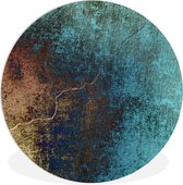 WallCircle - Wandcirkel ⌀ 90 - Gekleurde muur met een scheur - Ronde schilderijen woonkamer - Wandbord rond - Muurdecoratie cirkel - Kamer decoratie binnen - Wanddecoratie muurcirkel - Woonaccessoires