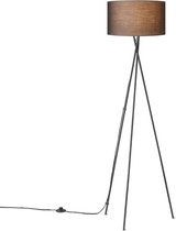 Home sweet home vloerlamp Indi legs mat staal - kap zwart