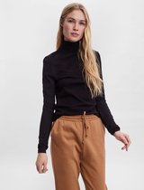 Vero Moda VMHAPPINESS LS ROLLNECK BLOUSE - Black Black