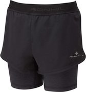 Ronhill Stride Twin Short Hardloopshort Dames Zwart