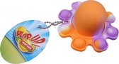 Plop Up! Fidgetspel Octopus Marble 9,2 Cm Oranje/paars/wit