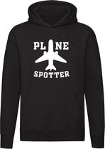 Plane Spotter | Unisex | Trui | Sweater | Hoodie | Capuchon | Zwart | Vliegtuig Spotten