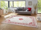 Short Pile Tapijt Canela - Zilver Rood