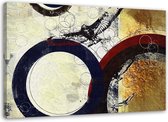 Trend24 - Canvas Schilderij - Bruin Abstract - Schilderijen - Abstract - 100x70x2 cm - Grijs