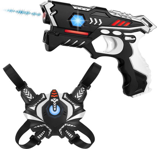 Pistolet de jeu de bataille avec étiquette laser pour enfants