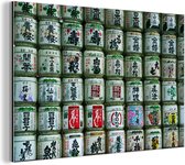 Wanddecoratie Metaal - Aluminium Schilderij Industrieel - Letters - Japans - Japan - 180x120 cm - Dibond - Foto op aluminium - Industriële muurdecoratie - Voor de woonkamer/slaapkamer
