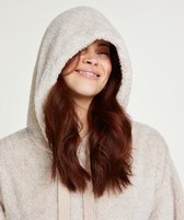 Hunkemöller Dames Nachtmode Snuggle Fleece Jurk Oodie  - Beige - maat L