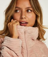 Hunkemöller Dames Nachtmode Badjas Zip Fleece - Roze - maat XXS/XXS