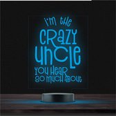 Led Lamp Met Gravering - RGB 7 Kleuren - Im The Crazy Uncle