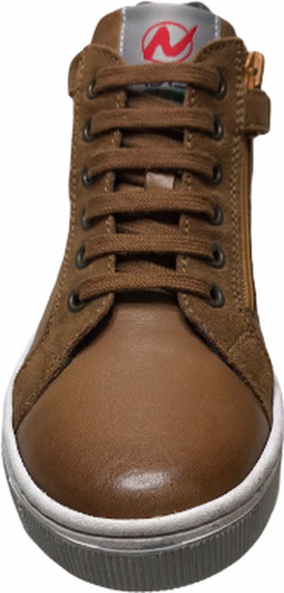 Naturino veter rits ster lederen hoge sneakers Clay Star cognac mt 24