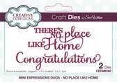 Creative Expressions Stans - No place like home - 9.7x2cm - 2 stuks