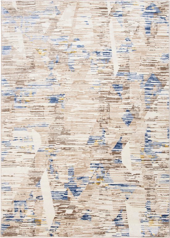 Tapiso Asthane Tapis Beige Blauw Chambre Salon Tapis Taille - 160x220