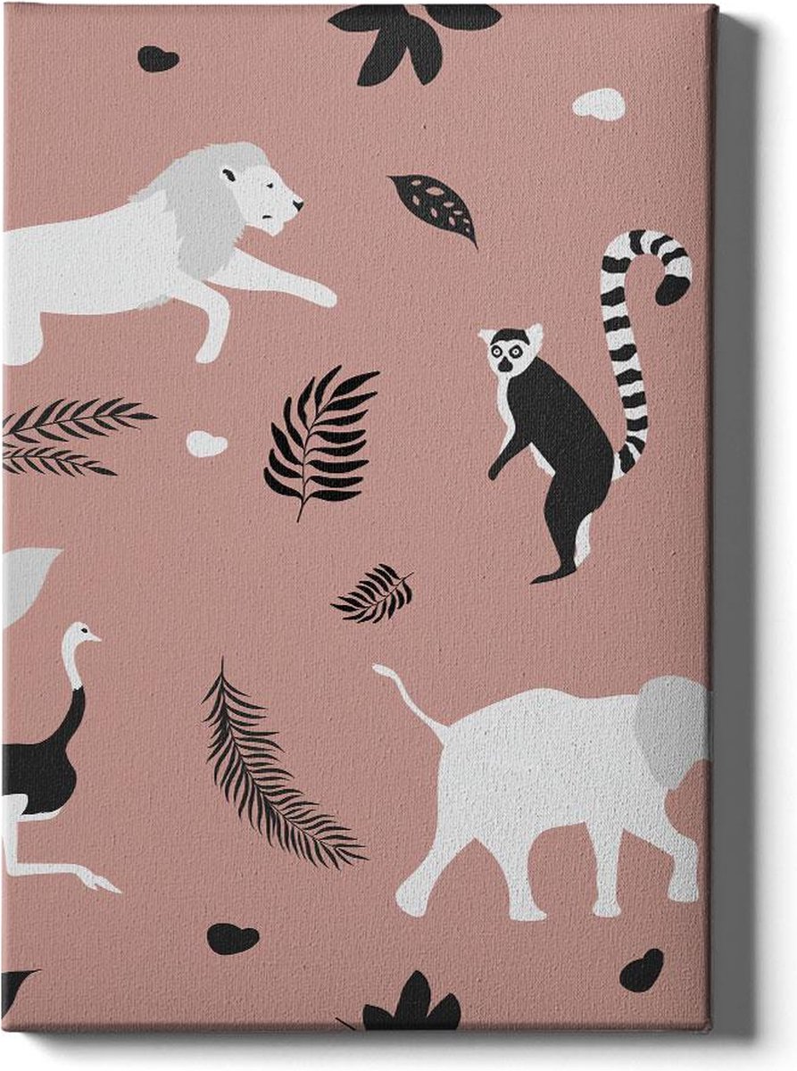 Walljar - Animals Pattern II - Muurdecoratie - Canvas schilderij