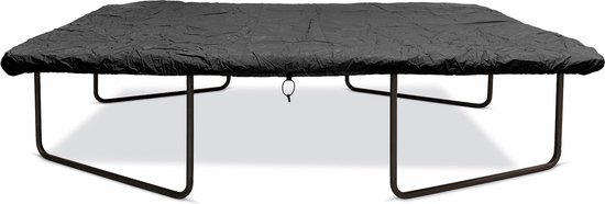 Trampoline beschermhoes rechthoekig 244 x 366 cm antraciet - Rechthoekige winter afdekhoes - Afdekhoes trampoline PVC - afdekzeil - stevige bevestiging