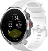 Siliconen Smartwatch bandje - Geschikt voor  Polar Grit X siliconen bandje - wit - Strap-it Horlogeband / Polsband / Armband