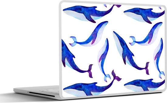 Housse Ordinateur MacBook 12 pouces - Fleurs Fond Bleu